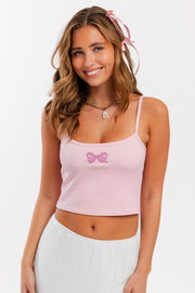 Embroidered Bow Detailed Top