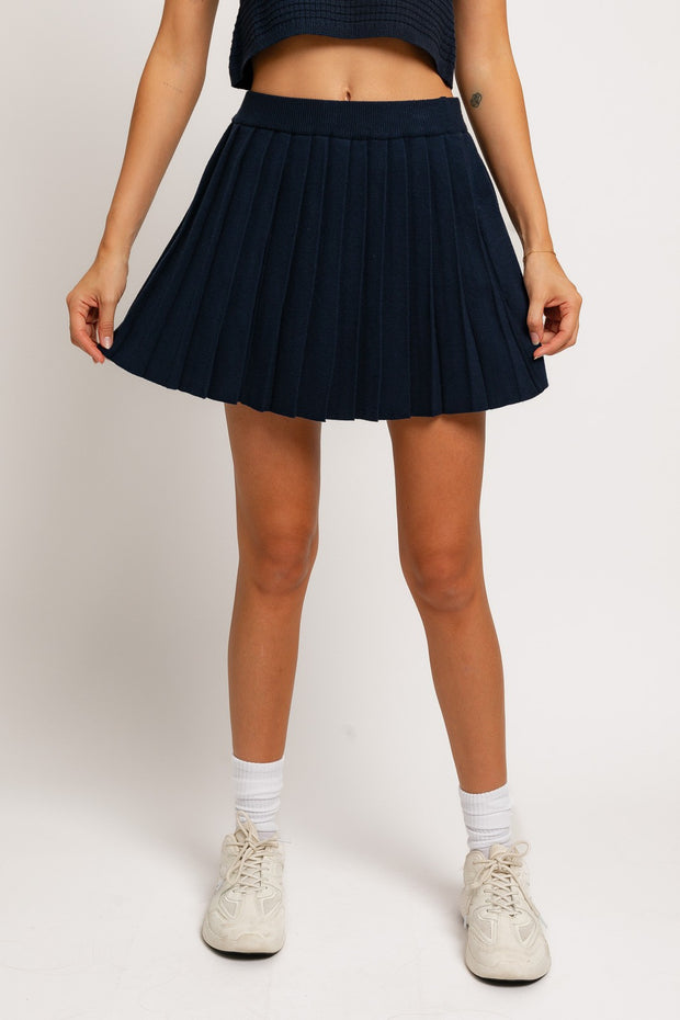 Pleated High Waisted Tennis Skirt