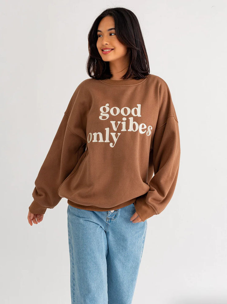 Good Vibes Only Oversized Sweater