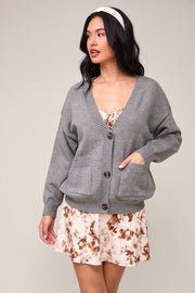 Grey Skies Oversized Cardigan