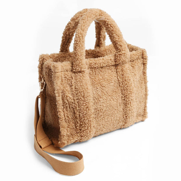 Sherpa Square Mini Tote Bag with Adjustable Strap