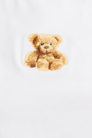 "BEAR" EMBO SHORT SLEEVE ROUND NECK BABY TEE