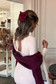 Burgundy Satin Bow