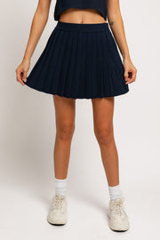 Pleated High Waisted Tennis Skirt
