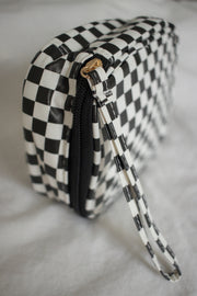 Checkered Mini Accessory Bag