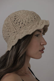 Wheat Knitted mini Bucket Hat