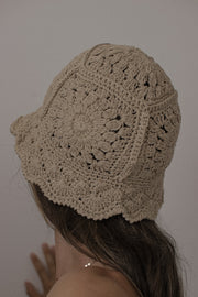 Wheat Knitted mini Bucket Hat