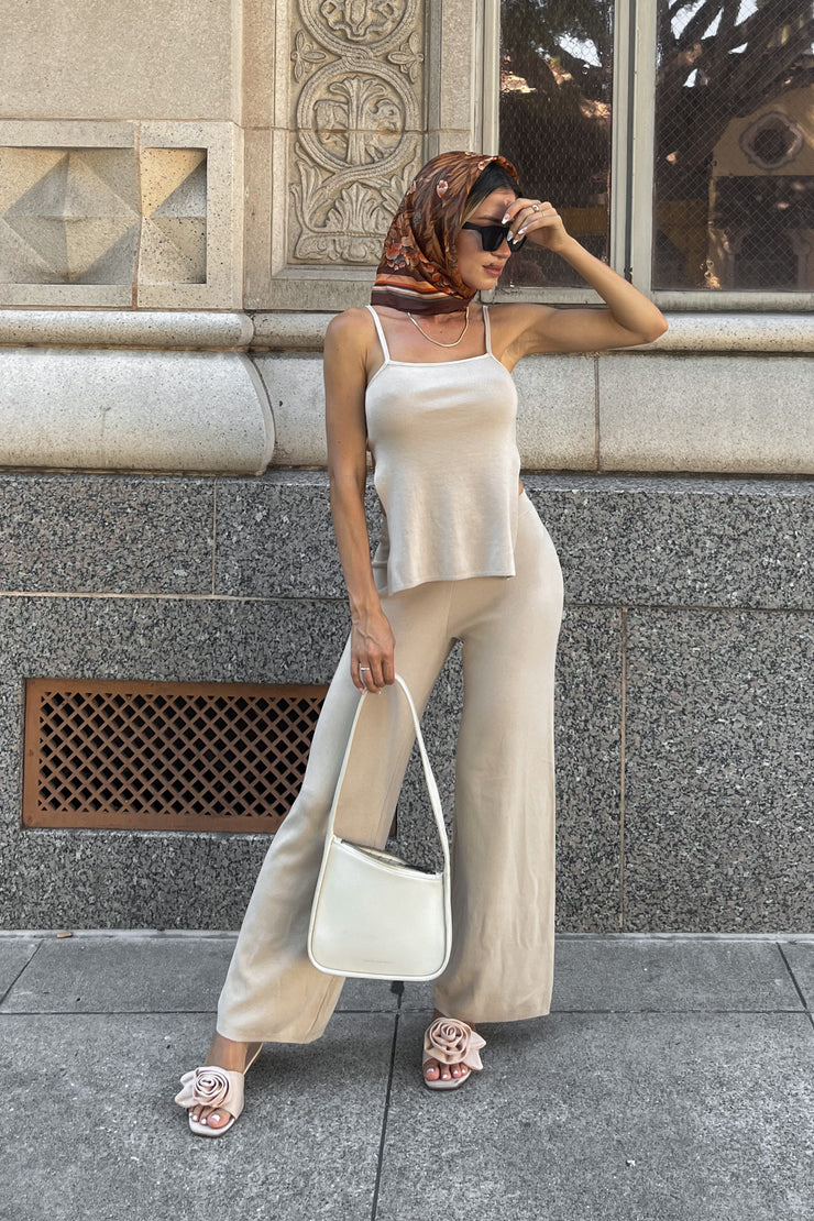Knit Relaxed Wide Leg Pants