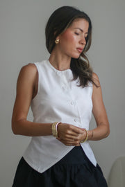 Chloe Sleeveless Cotton Vest