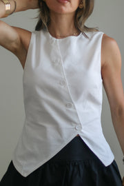 Chloe Sleeveless Cotton Vest