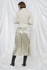 Éclat Pleated Midi Skirt